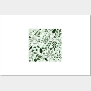 Simple Pattern 8 - Nature, flowers, green Posters and Art